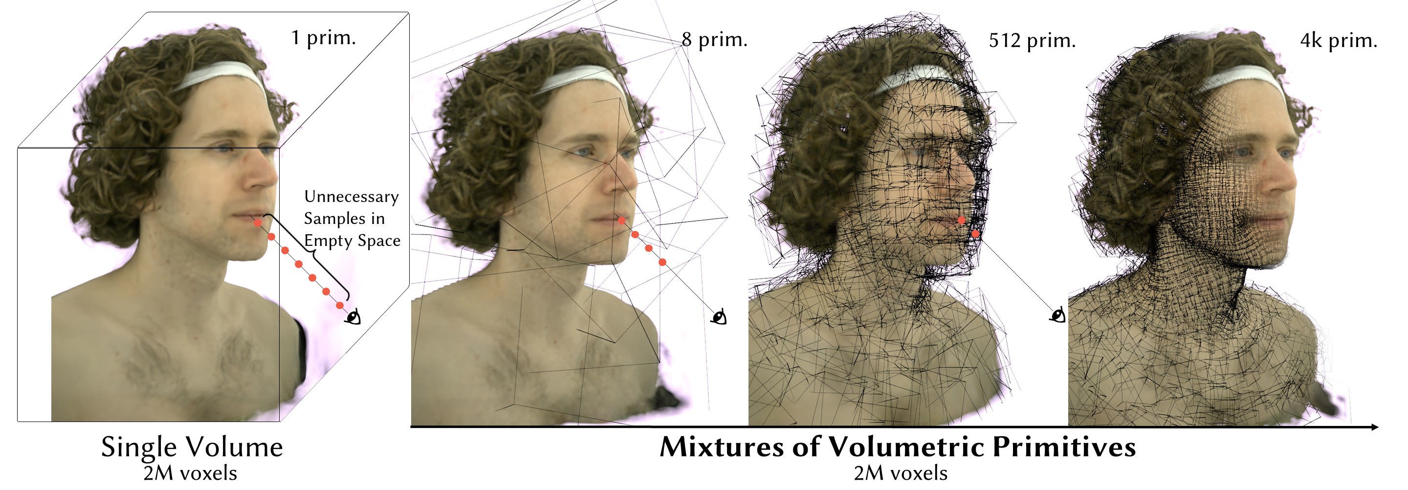 Mixture of Volumetric Primitives